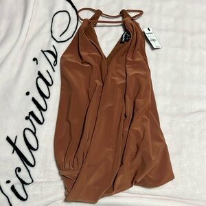 Express XS women’s tannish brown top